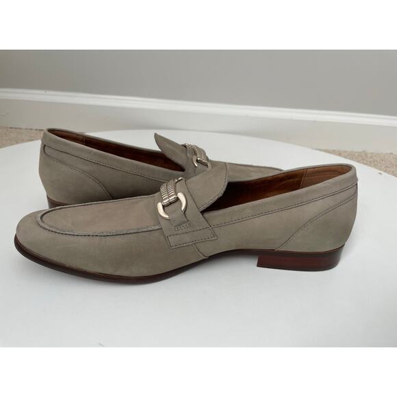 Aldo Monetto Loafers Shoes Size 11 Leather Moccasins Slip On Green Tan NWOB main image 5